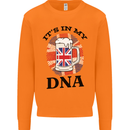 British Beer It's in My DNA Union Jack Flag Mens Sweatshirt Jumper Orange