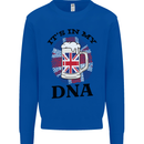 British Beer It's in My DNA Union Jack Flag Mens Sweatshirt Jumper Royal Blue