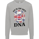 British Beer It's in My DNA Union Jack Flag Mens Sweatshirt Jumper Sports Grey