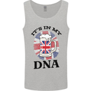 British Beer It's in My DNA Union Jack Flag Mens Vest Tank Top Sports Grey