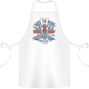 British Motorcycle Club Live to Ride Biker Cotton Apron 100% Organic White