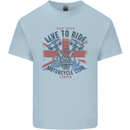 British Motorcycle Club Live to Ride Biker Mens Cotton T-Shirt Tee Top Light Blue