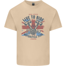 British Motorcycle Club Live to Ride Biker Mens Cotton T-Shirt Tee Top Sand