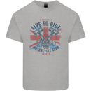 British Motorcycle Club Live to Ride Biker Mens Cotton T-Shirt Tee Top Sports Grey
