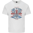 British Motorcycle Club Live to Ride Biker Mens Cotton T-Shirt Tee Top White