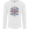 British Motorcycle Club Live to Ride Biker Mens Long Sleeve T-Shirt White