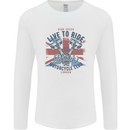 British Motorcycle Club Live to Ride Biker Mens Long Sleeve T-Shirt White