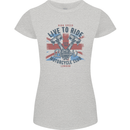 British Motorcycle Club Live to Ride Biker Womens Petite Cut T-Shirt Sports Grey