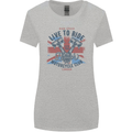 British Motorcycle Club Live to Ride Biker Womens Wider Cut T-Shirt Sports Grey