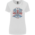 British Motorcycle Club Live to Ride Biker Womens Wider Cut T-Shirt White