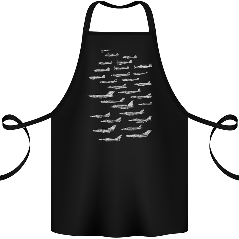 British RAF Fighters Royal Air Force Planes Cotton Apron 100% Organic Black