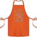 British RAF Fighters Royal Air Force Planes Cotton Apron 100% Organic Orange