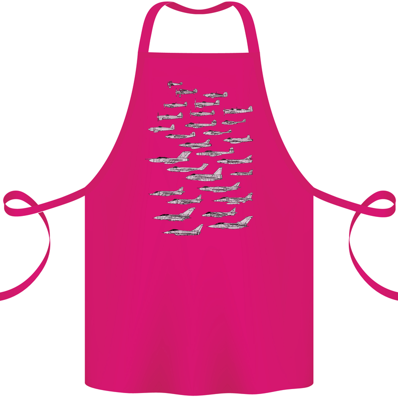 British RAF Fighters Royal Air Force Planes Cotton Apron 100% Organic Pink