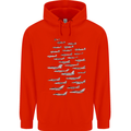 British RAF Fighters Royal Air Force Planes Mens 80% Cotton Hoodie Bright Red