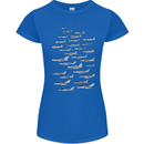 British RAF Fighters Royal Air Force Planes Womens Petite Cut T-Shirt Royal Blue