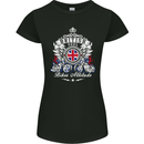 British Soul Biker Motorcycle Motorbike Womens Petite Cut T-Shirt Black