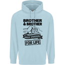 Brother & Brother Friends for Life Funny Childrens Kids Hoodie Light Blue