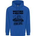 Brother & Brother Friends for Life Funny Childrens Kids Hoodie Royal Blue