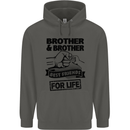 Brother & Brother Friends for Life Funny Childrens Kids Hoodie Storm Grey
