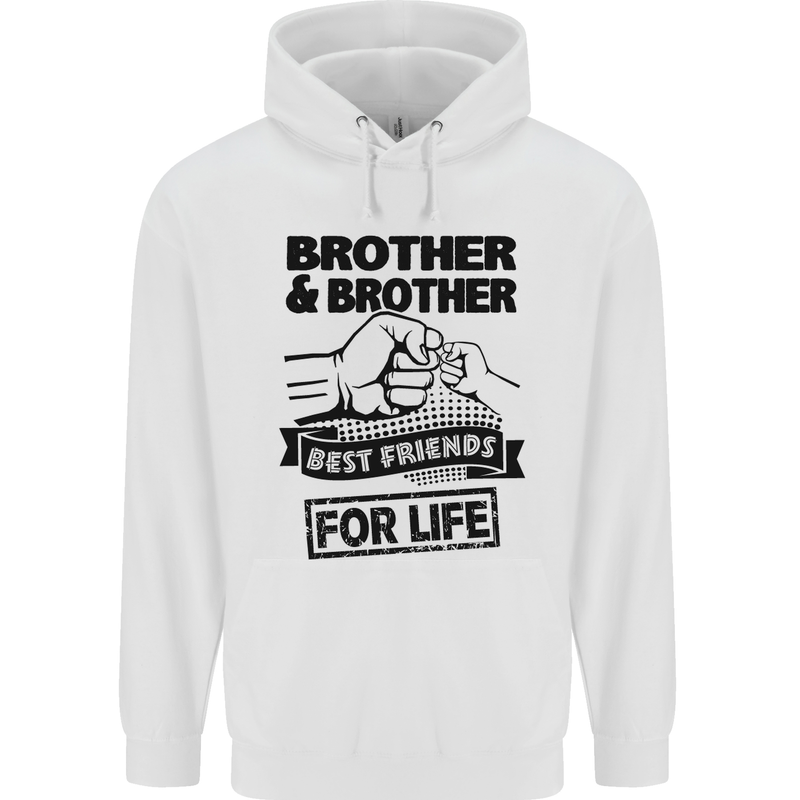 Brother & Brother Friends for Life Funny Childrens Kids Hoodie White