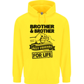 Brother & Brother Friends for Life Funny Childrens Kids Hoodie Yellow