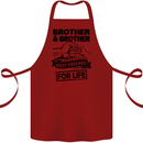 Brother & Brother Friends for Life Funny Cotton Apron 100% Organic Maroon