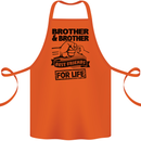 Brother & Brother Friends for Life Funny Cotton Apron 100% Organic Orange