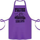 Brother & Brother Friends for Life Funny Cotton Apron 100% Organic Purple