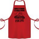Brother & Brother Friends for Life Funny Cotton Apron 100% Organic Red