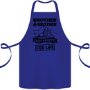 Brother & Brother Friends for Life Funny Cotton Apron 100% Organic Royal Blue
