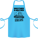 Brother & Brother Friends for Life Funny Cotton Apron 100% Organic Turquoise