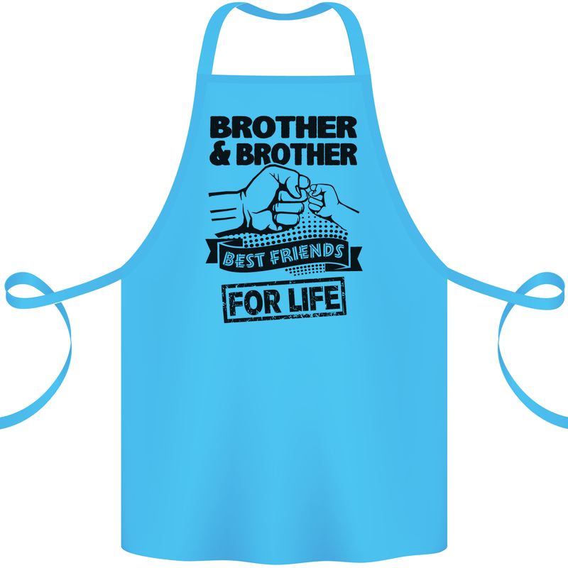 Brother & Brother Friends for Life Funny Cotton Apron 100% Organic Turquoise