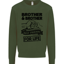 Brother & Brother Friends for Life Funny Kids Sweatshirt Jumper Forest Green