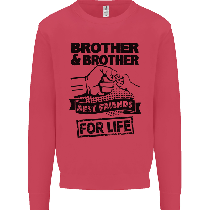 Brother & Brother Friends for Life Funny Kids Sweatshirt Jumper Heliconia