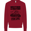 Brother & Brother Friends for Life Funny Kids Sweatshirt Jumper Red