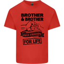 Brother & Brother Friends for Life Funny Kids T-Shirt Childrens Red