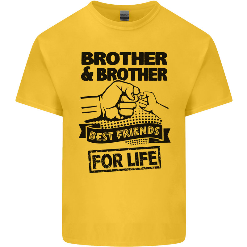 Brother & Brother Friends for Life Funny Kids T-Shirt Childrens Yellow