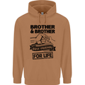 Brother & Brother Friends for Life Funny Mens 80% Cotton Hoodie Caramel Latte