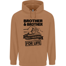 Brother & Brother Friends for Life Funny Mens 80% Cotton Hoodie Caramel Latte