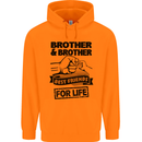 Brother & Brother Friends for Life Funny Mens 80% Cotton Hoodie Orange