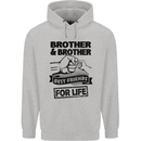 Brother & Brother Friends for Life Funny Mens 80% Cotton Hoodie Sports Grey