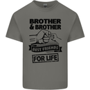 Brother & Brother Friends for Life Funny Mens Cotton T-Shirt Tee Top Charcoal