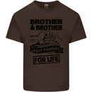 Brother & Brother Friends for Life Funny Mens Cotton T-Shirt Tee Top Dark Chocolate