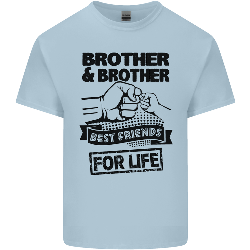 Brother & Brother Friends for Life Funny Mens Cotton T-Shirt Tee Top Light Blue