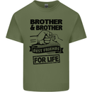 Brother & Brother Friends for Life Funny Mens Cotton T-Shirt Tee Top Military Green