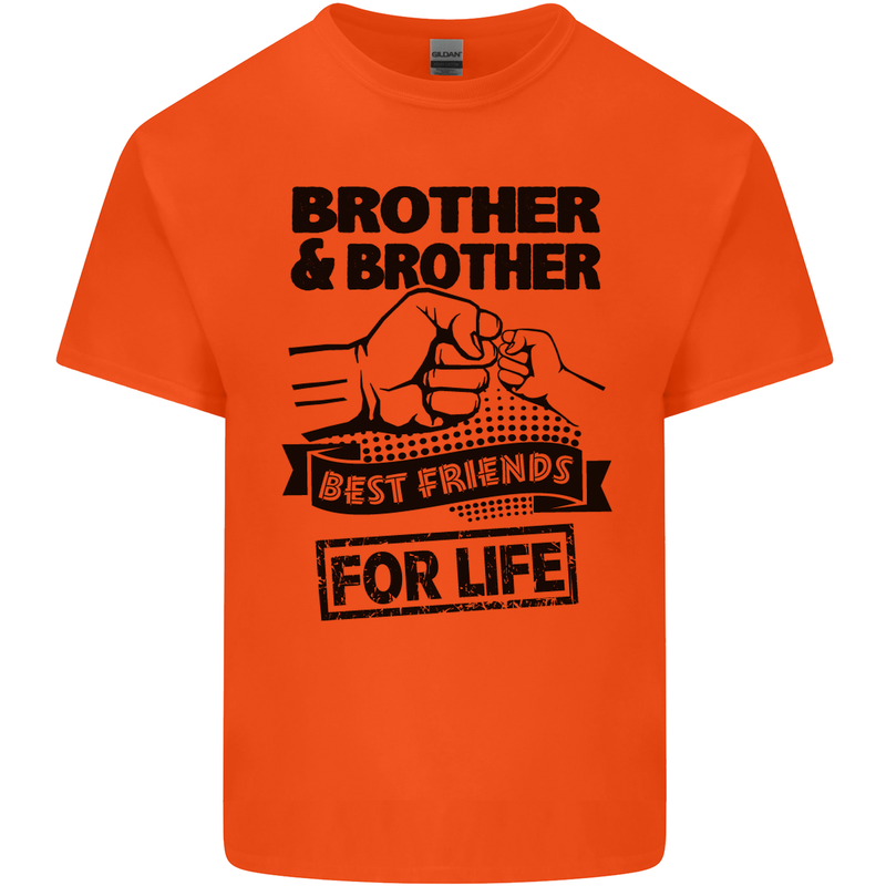 Brother & Brother Friends for Life Funny Mens Cotton T-Shirt Tee Top Orange