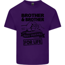 Brother & Brother Friends for Life Funny Mens Cotton T-Shirt Tee Top Purple
