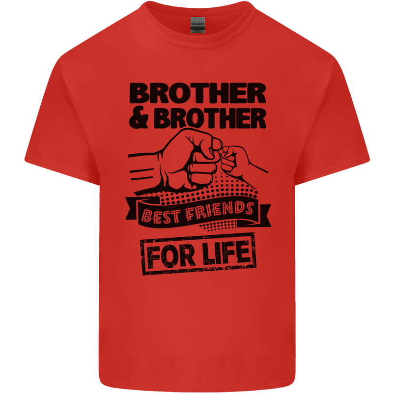 Brother & Brother Friends for Life Funny Mens Cotton T-Shirt Tee Top Red