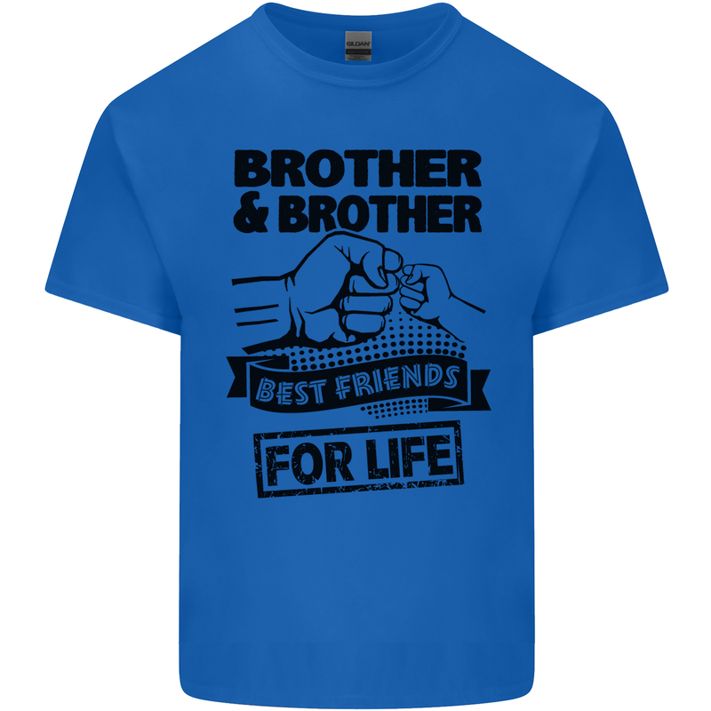 Brother & Brother Friends for Life Funny Mens Cotton T-Shirt Tee Top Royal Blue
