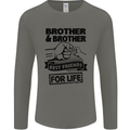 Brother & Brother Friends for Life Funny Mens Long Sleeve T-Shirt Charcoal